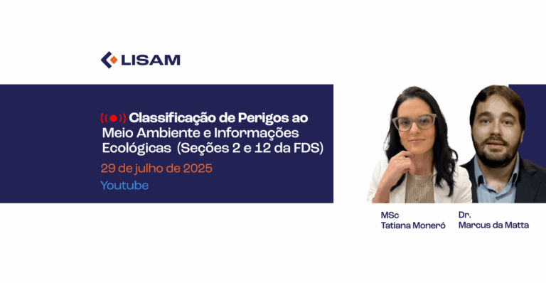 Webcast Smart Compliance | Classificação de Perigos ao Meio Ambiente e Informações Ecológicas (Seções 2 e 12 da FDS)