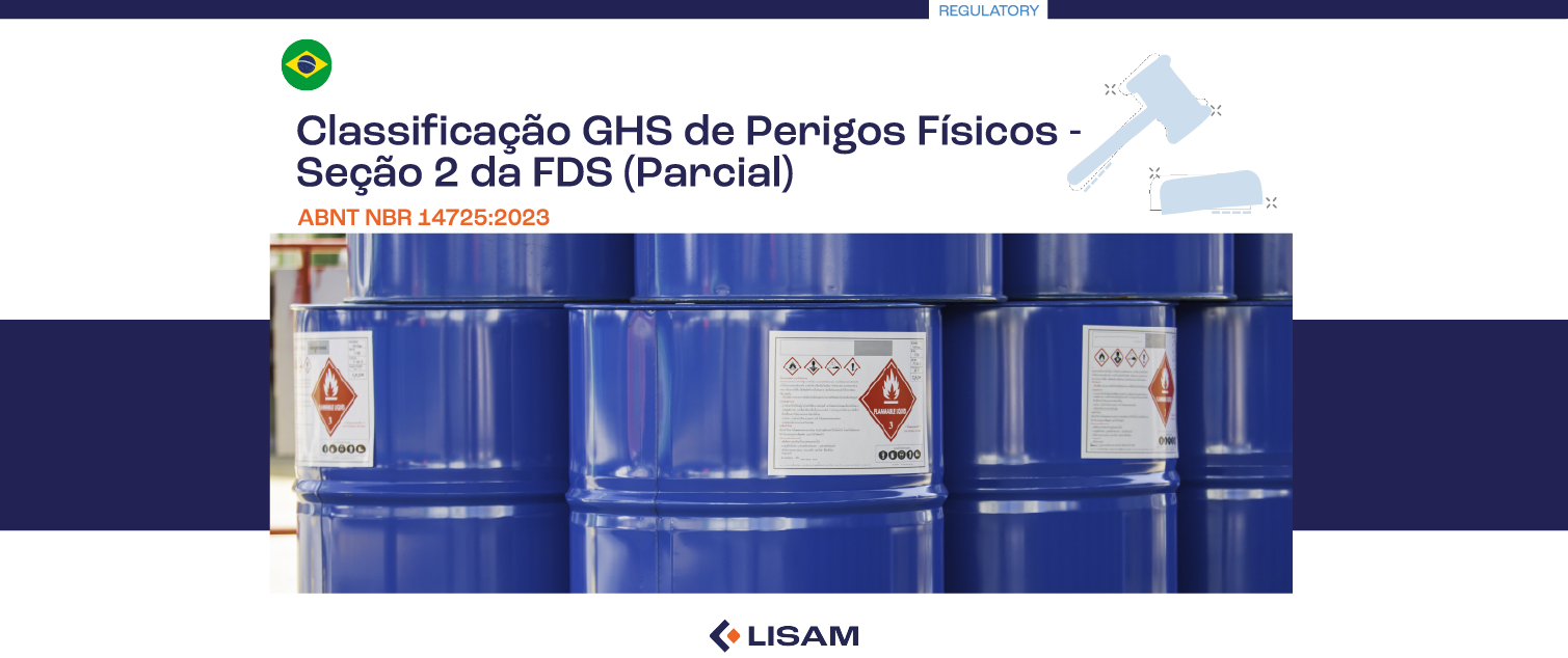 Classificação GHS de Perigos Físicos — Seção 2 da FDS