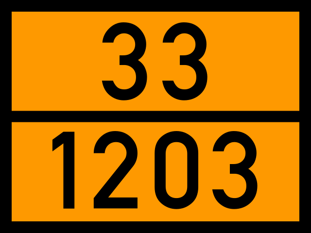 Warntafel UN-Nummer und Gefahrnummer