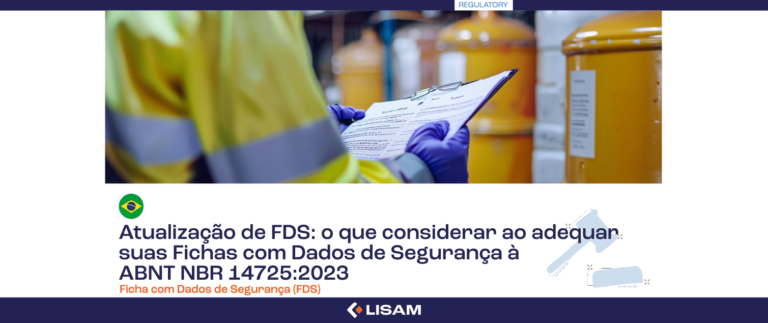 Atualização de FDS: o que considerar ao adequar suas Fichas com Dados de Segurança à ABNT NBR 14725:2023
