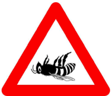 Pictograma oficial de peligro para las abejas del Reglamento UE 2026/1123