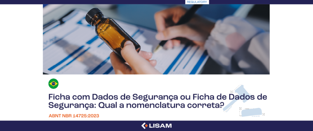 FDS: Ficha com Dados de Segurança ou Ficha de Dados de Segurança?